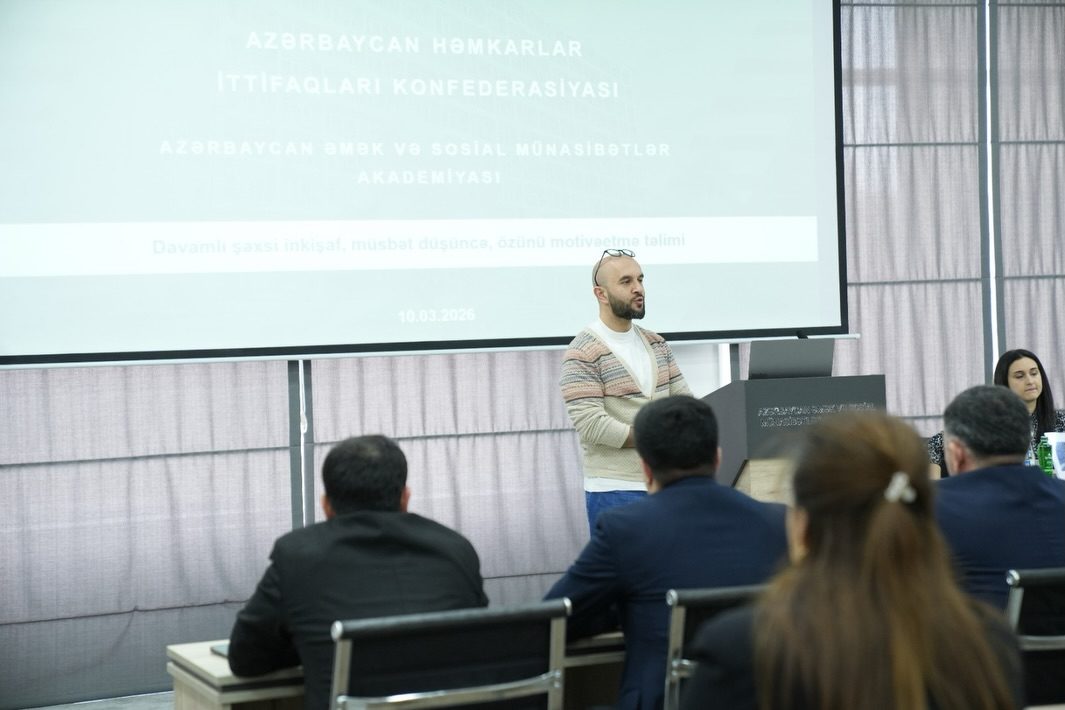 Azərbaycan Əmək və Sosial Münasibətlər Akademiyasında ADİİXİ Hİ üzvləri üçün şəxsi inkişaf və motivasiya təlimi keçirilib